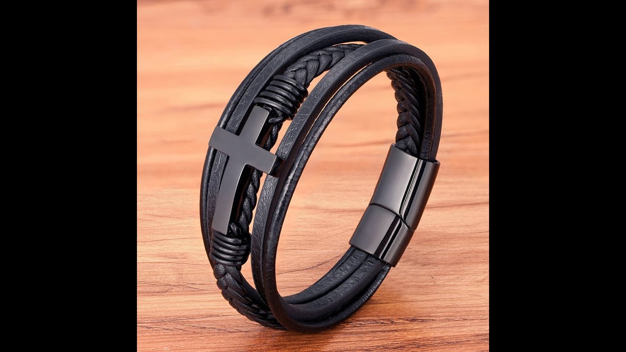 Pulseira Masculina em Couro