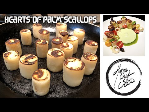 HEARTS OF PALM SCALLOPS - Seared Hearts of Palm