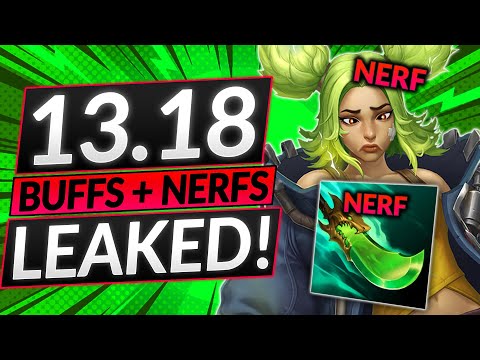 PATCH 13.18 to DELETE SHOJIN! - NEW CHAMPION BUFFS and NERFS - LoL Update Guide