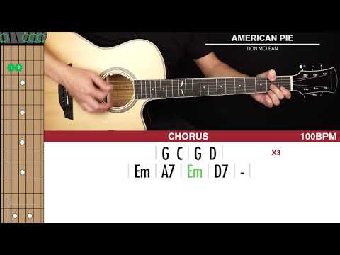 American Pie  Guitar Cover Don McLean 🎸|Tabs + Chords|