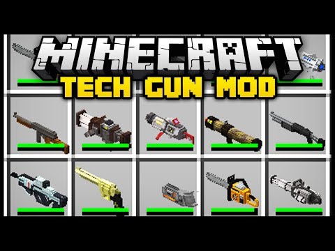 Minecraft TECH GUN MOD (Mod Showcase)
