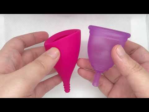 Menstrual cup squish test: Lily Cup Classic B vs Ruby Cup medium size