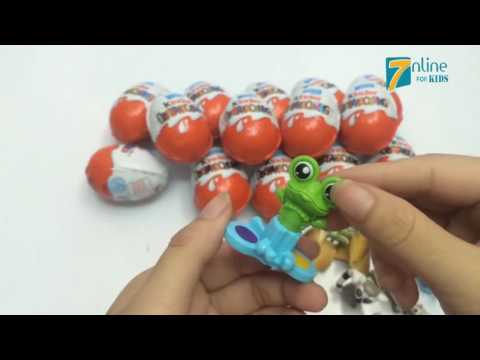 Kinder Surprise Eggs Steinzeit Minion and Collection Animals, Bunny, Tiger, Cat