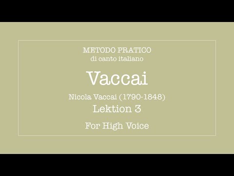 Vaccai - Lesson 3 - High