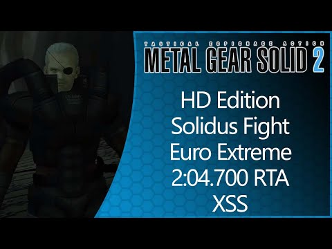 MGS2: HD Edition | XSS | Solidus Fight | European Extreme | 2:04.700 RTA