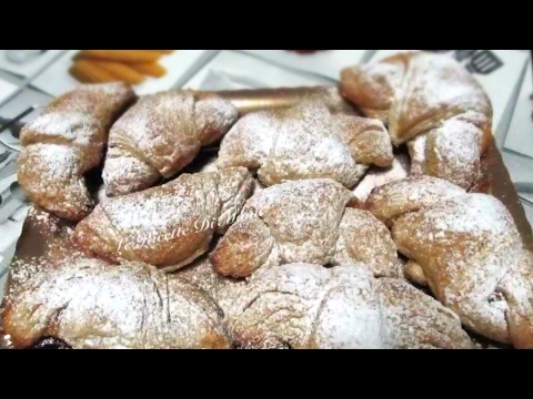 CROISSANT INTEGRALI SFOGLIATI AL MIELE E ALLA MARMELLATA - RICETTA PERFETTA: cornetti come al bar