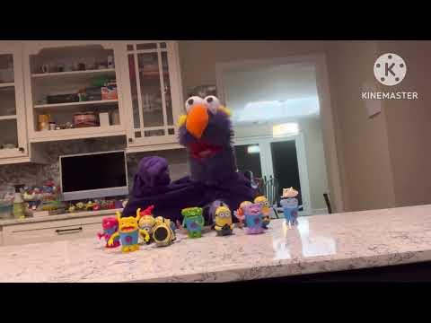 Honker plays with his McDonald’s happy meal toys