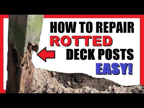 How to Repair Rotted Deck or Porch Post! Post Replacement NOT Required! Fast & Easy DIY Fix! Rotten