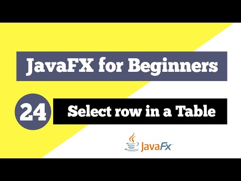 JavaFX Tutorial for Beginners 24 - How to Select a Row in TreeView in JavaFX