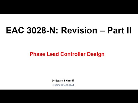 Phase Lead Controller Design