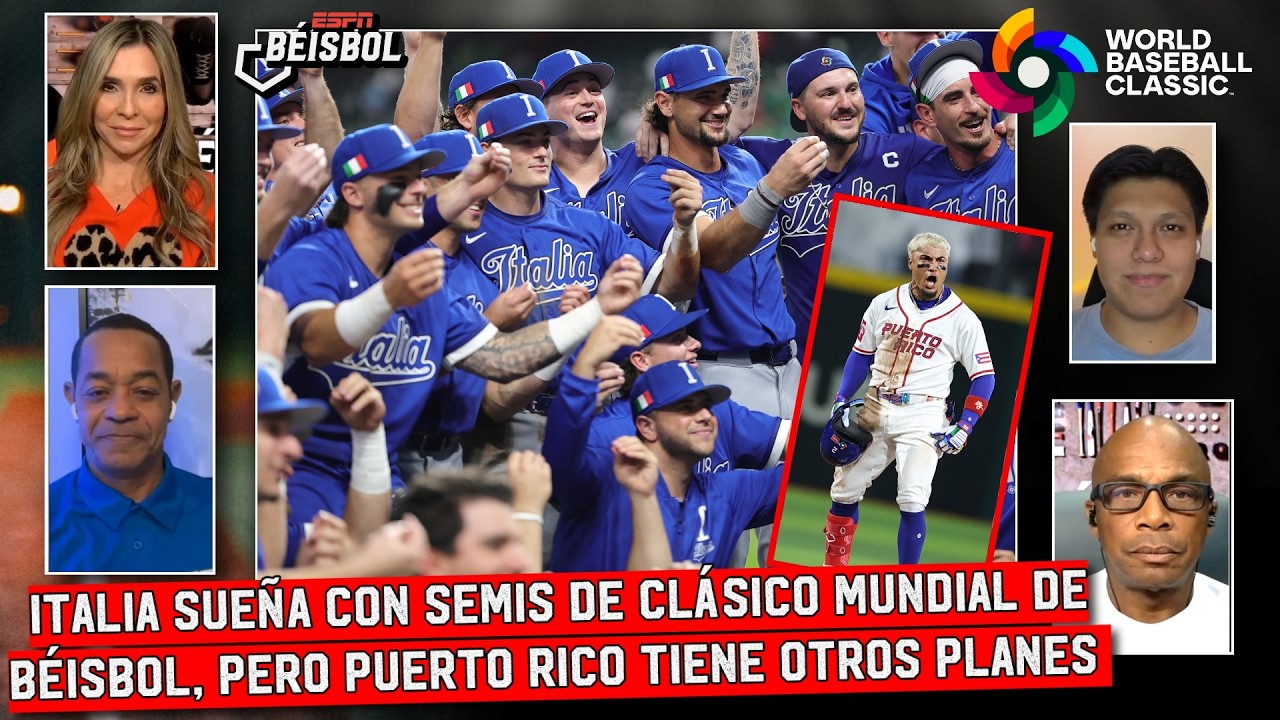 PUERTO RICO quiere ACABAR con el SUEÑO de ITALIA en CLÁSICO MUNDIAL y pasar a SEMIS | ESPN Beisbol