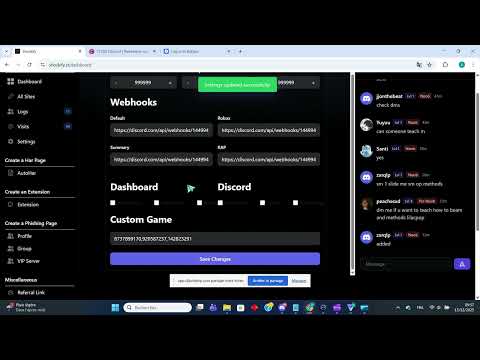 Astrofy | How to add a WEBHOOK