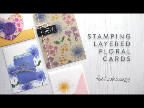 Stamping Tips for Four Colorful Cards with Floral Layering Stamps