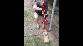 How to get a fence post out of the ground with a highlift jack