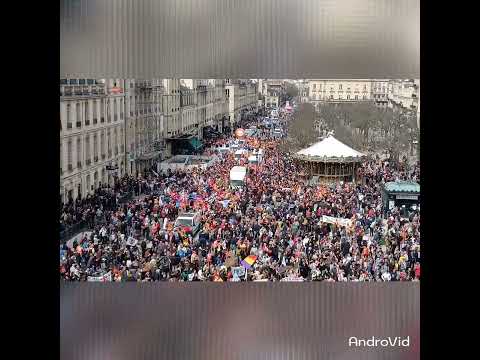 A Bordeaux Manifestation contre la réforme des retraites le 23 mars 2023