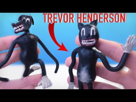 Making Monsters by Trevor Henderson with Clay | Cartoon Cat and Cartoon dog