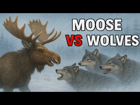 🦌 Moose vs Wolves 🐺 | A Mother's Courage Saves Her Calf in the Snowy Wilderness ❄️