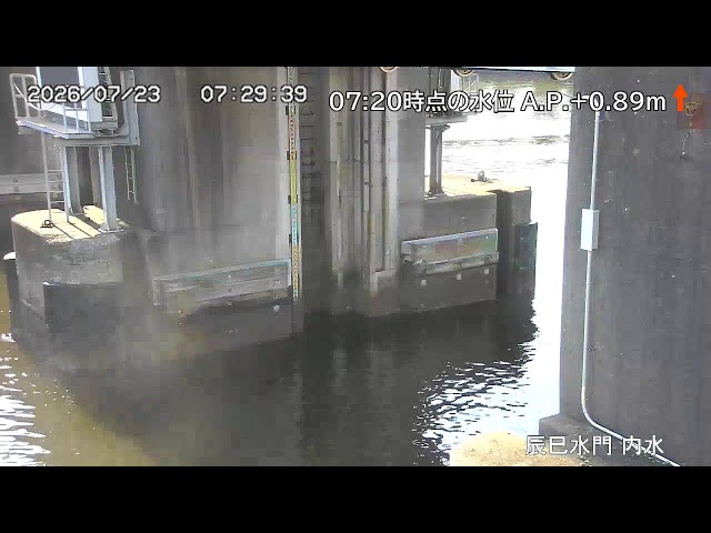 辰巳水門 内水側