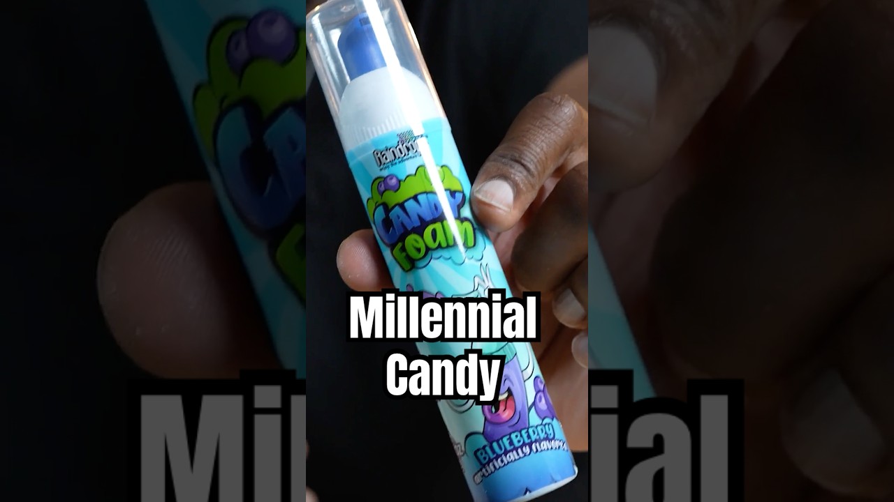 Millennial candy is FREAKY! You wanna try candy foam? #foodreview #snacks