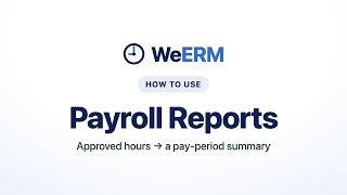 [WeERM] Admin Guide 11. Payroll Reports