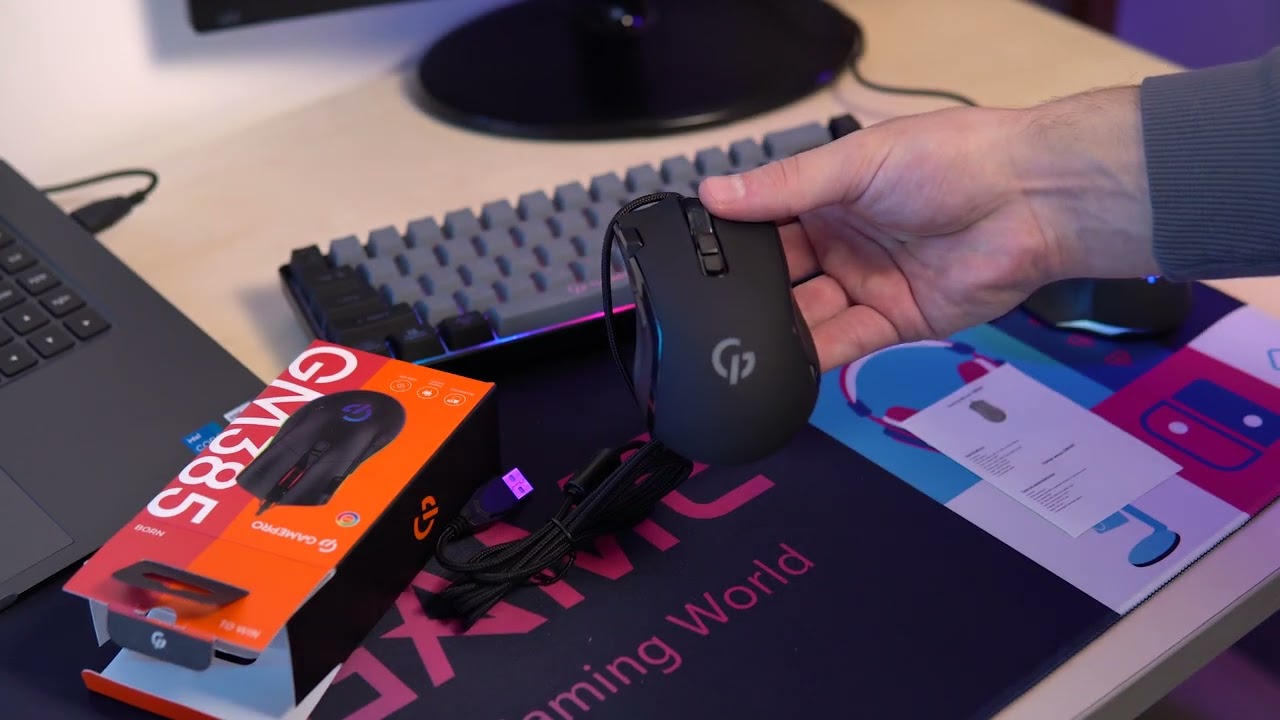 Ігрова комп'ютерна миша GamePro GM385 (Black) video preview