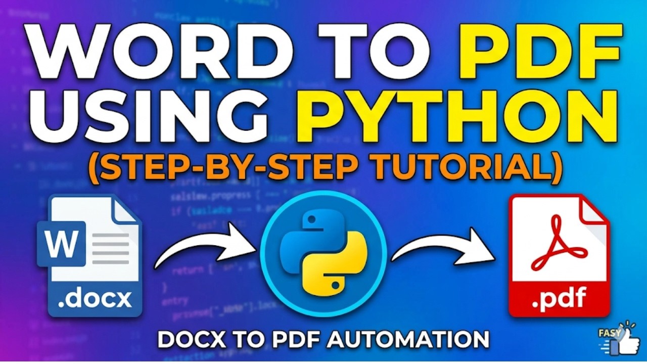 Convert Word to PDF Using Python (Step-by-Step Tutorial) | Docx to PDF Automation