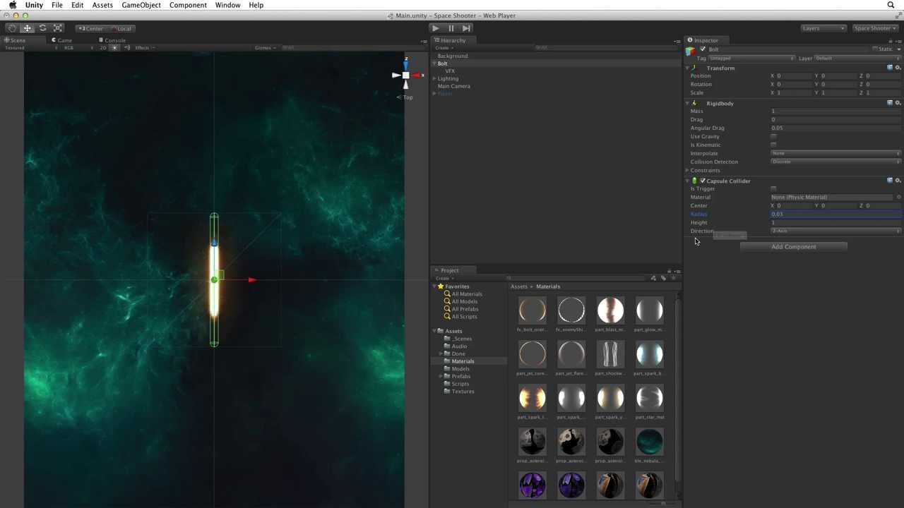 Creating shots - 06 - Space Shooter - Unity Official Tutorials