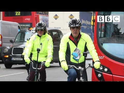 James May and Jeremy Clarkson trying to cycle around London safely | Top Gear - BBC