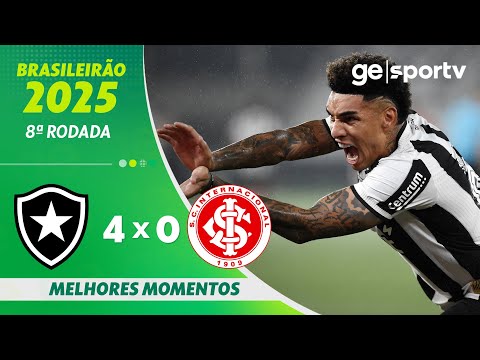 Gols e lances de Botafogo x Internacional