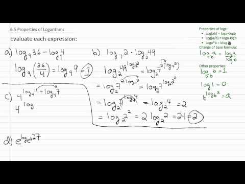  Properties of Logs p2