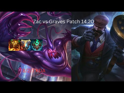 Zac vs Graves (JG) Patch 14.20 Full Jungle Gameplay + Lofi vibes