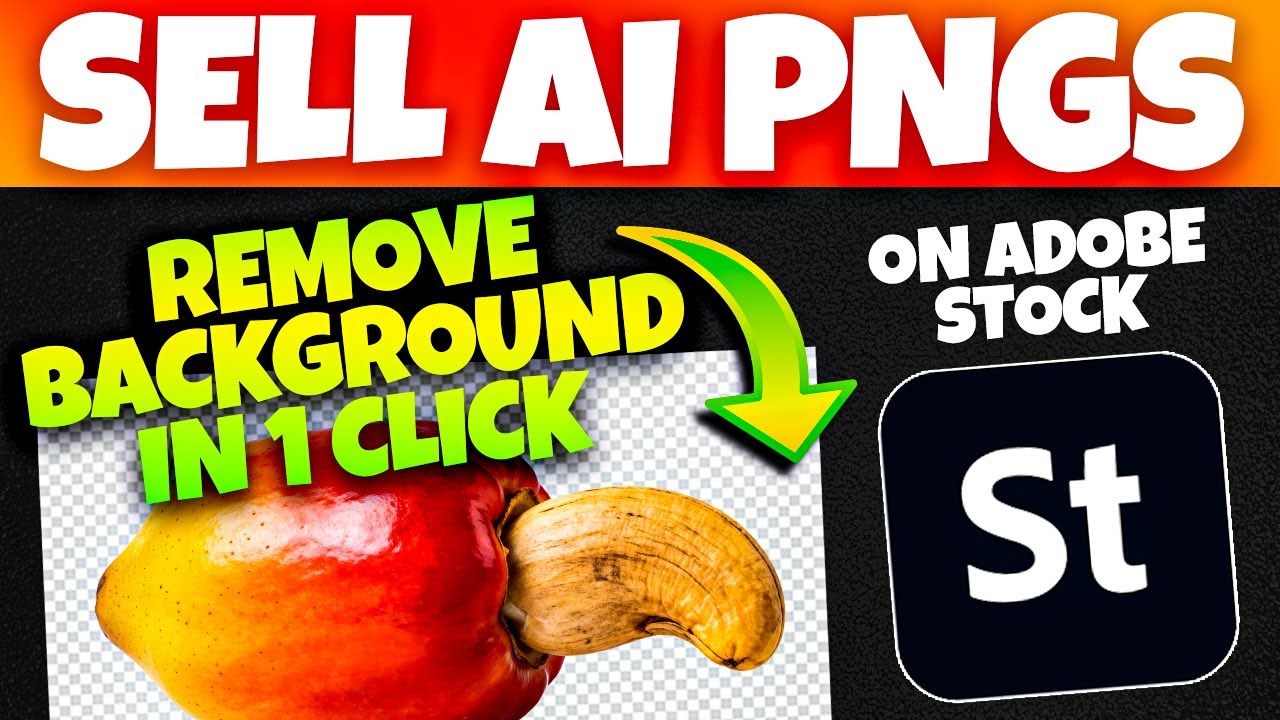 How to Sell AI PNG Images on Adobe Stock | Remove Background in 1 Click (100% FREE Method)