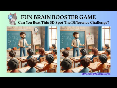 Spot The Difference Brain Game [12] | Can You Beat This 3D Spot The Difference Challenge? #puzzle