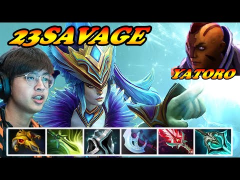 23Savage Naga Siren carry insane micro skills vs Yatoro Antimage | Immortal Best Ranked Gameplay