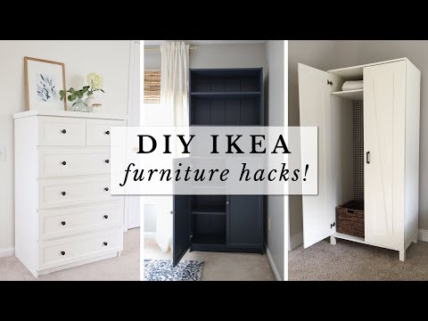 Part of a video titled 4 DIY IKEA Hacks | Budget Friendly IKEA Furniture Hacks! - YouTube