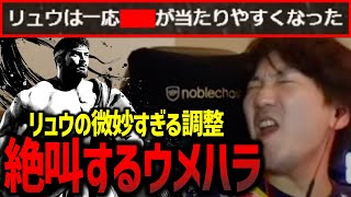 微妙すぎるリュウの調整に絶叫してしまうウメハラ【梅原大吾】【ウメハラ】【スト6】
