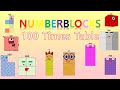 LEARN 100 TIMES TABLE - NUMBLY STUDY (with numberblocks) | MULTIPLICATION | LEARN TO COUNT