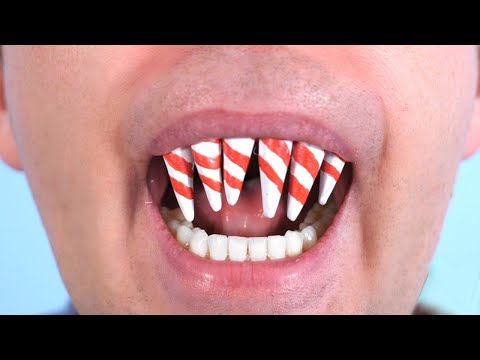 TEETH MADE OF CANDY CANES!
