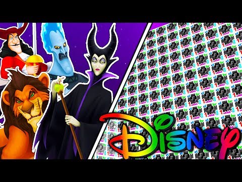 MINECRAFT 1V1V1V1 DISNEY VILLAINS LUCKY BLOCK WALLS! - MINECRAFT MODDED MINIGAME | JeromeASF