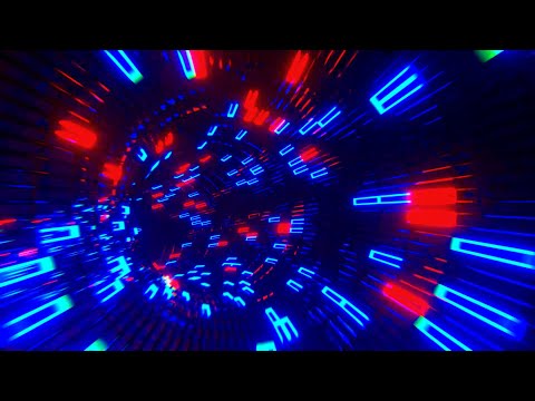 🎬 Visuelle 4K-Explosion | Futuristischer Neon-Tunnel in Blau und Rot – (Ohne Ton)