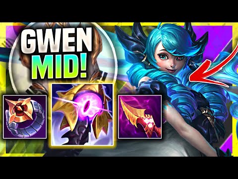 KOREAN CHALLENGER PLAYS NEW CHAMPION GWEN MID! - Korean Challenger Plays Gwen Mid vs Qiyana!