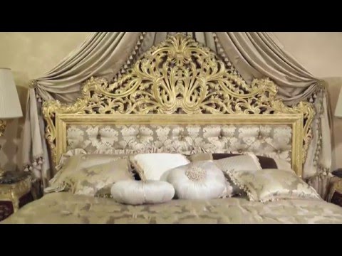 Luxury carved bed design