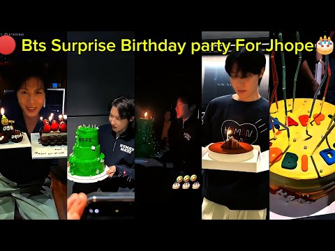 🔴 BTS Surprise Birthday Party for J-Hope 🎉💜 | Hobi’s Cutest Reaction Ever #BTSSurpriseJhopeBirthday#