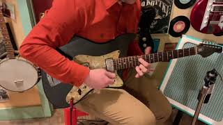 Video thumbnail for 1960s Egmond Typhoon 3V electric guitar -- modded to two pickups by Jake Wildwood & Co