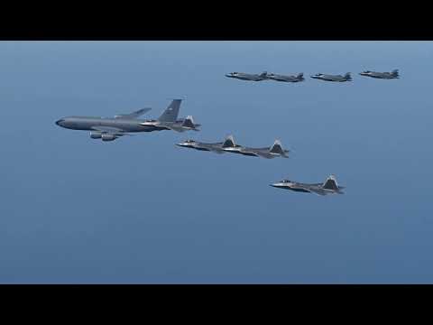 KC-135 w/ F-35 & F-22
