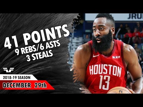 James Harden - 2018.12.29 - Rockets vs Pelicans - 41 Pts, 9 Rebs, 6 Asts