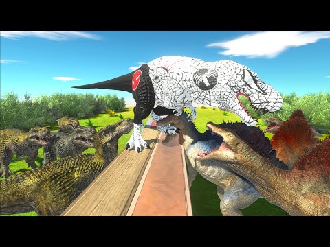 Run Away From The Pursuit Of T-rex & Spino - Animal Revolt Battle Simulator