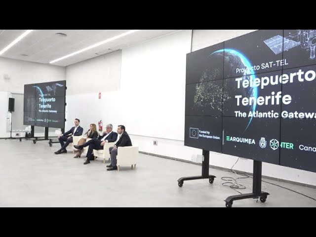 Presentación del tele puerto de comunicaciones satelitales que unirá Tenerife con el espacio