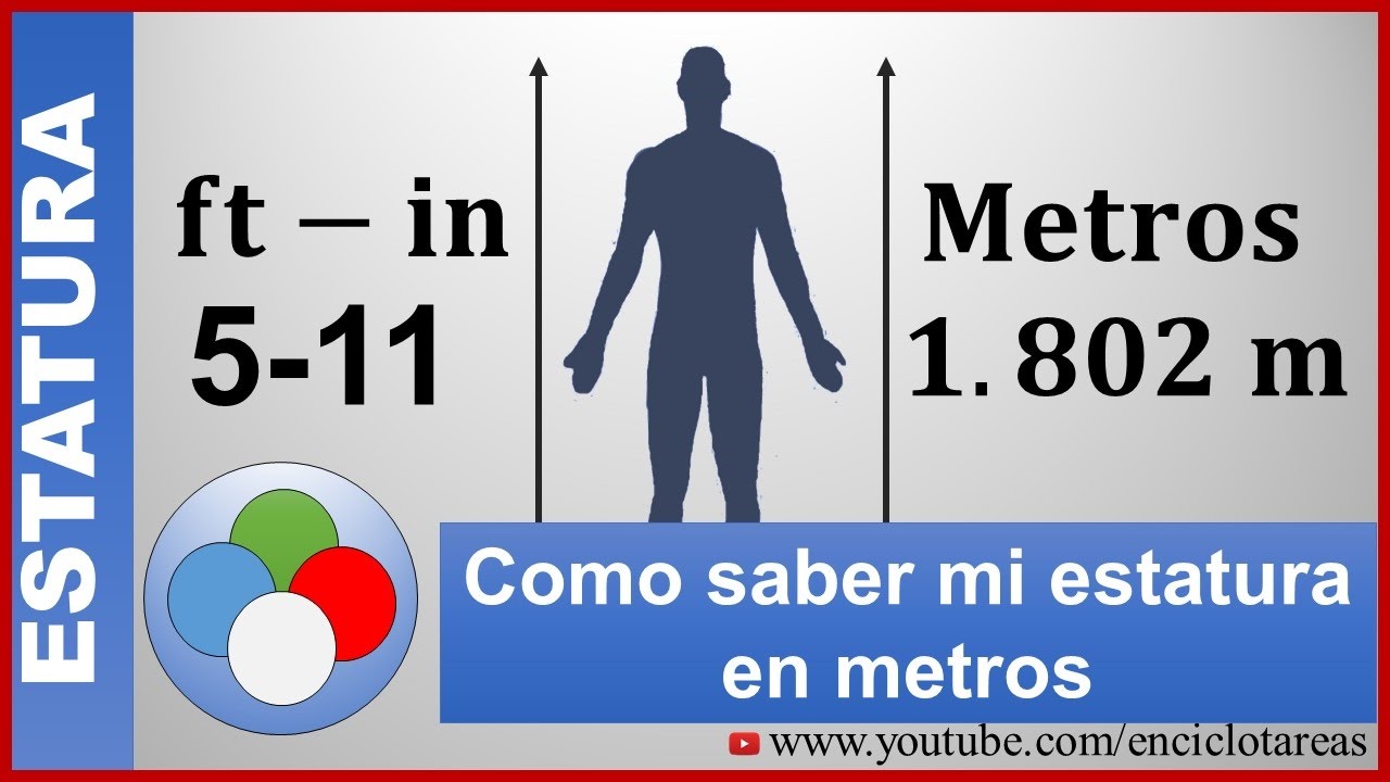 Cómo saber mi estatura en metros (m)- (ft-in a metros)