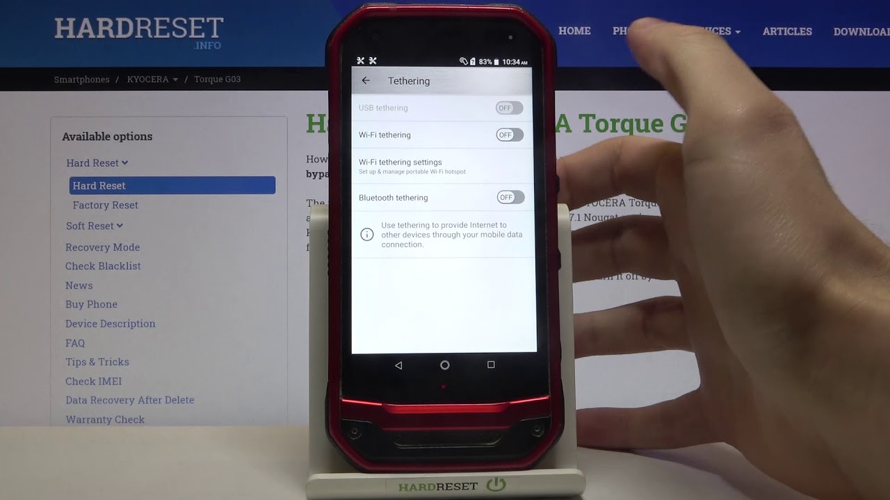 How to Enable Portable Hotspot – Create Hotspot on KYOCERA Torque G03